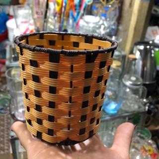 Giỏ đựng giấy giả mây dáng tròn