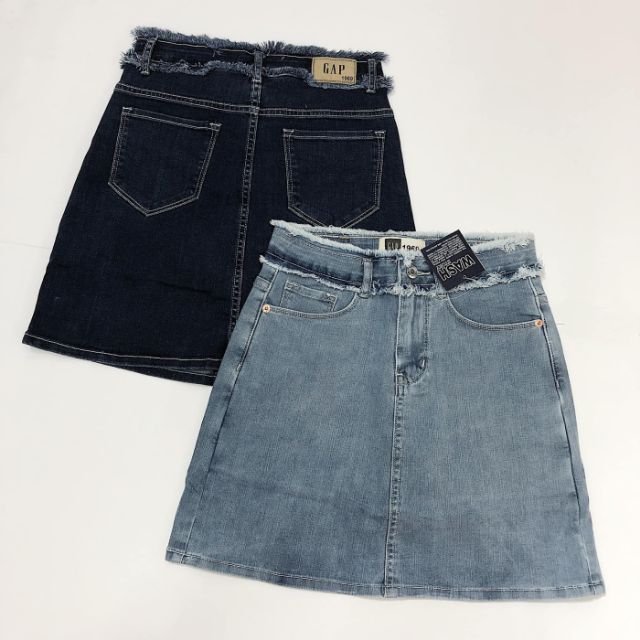 CHÂN VÁY JEAN CẠP TUA RUA