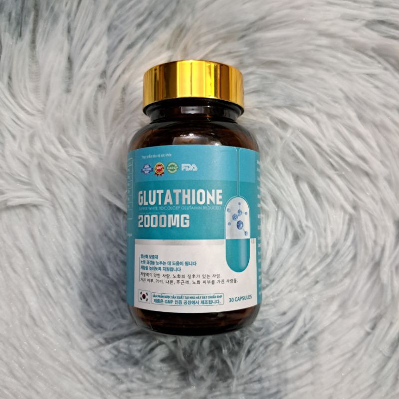 Viên uống glutathione trắng da mờ nám giảm tàn nhang chống lão hóa da 2000