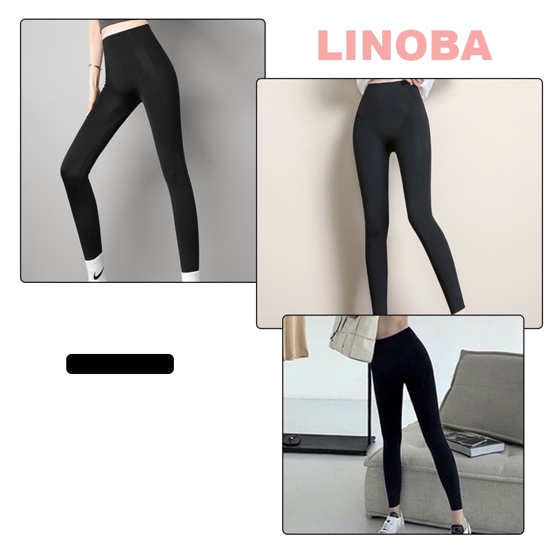 Quần legging nữ dài cạp cao nâng mông co gian 4 chiều LINOBA QL02