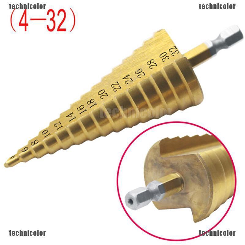 Mũi khoan lỗ hình nón 4-12 / 20 / 32mm bằng thép gió HSS