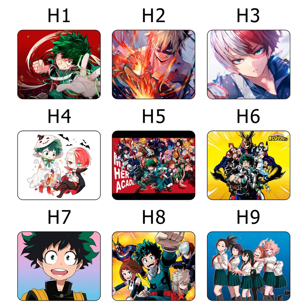 [Có nhiều mẫu] Lót chuột anime Boku No Hero Academia - Size 24x20cm