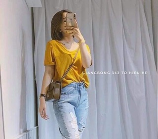 áo phông giấy cổ tròn