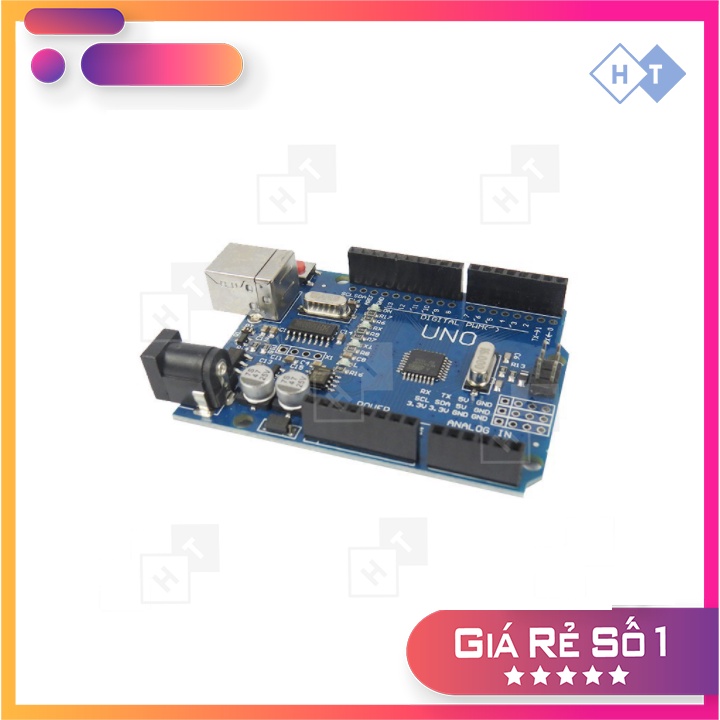 MẠCH ARDUINO UNO R3 chip dán ATMega328P kèm cáp mới 100%