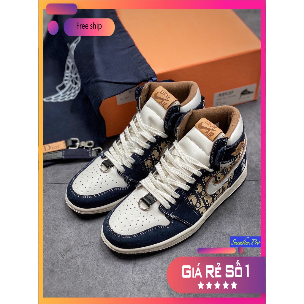 (SỐ LƯỢNG ÍT) Giày thể thao DI.OR x AIR JORDAN 1 cao cổ siêu đẹp cho nam và nữ siêu đẹp ⁸ :; ` ; , ‣ , * # ˢ :