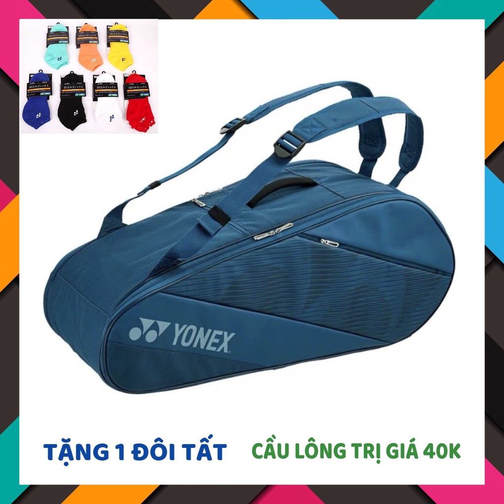 [Mẫu mới]Túi cầu lông yonex 82026CR xanh chuyên dụng, thiết kế rộng rãi, mẫu mã đa dạng