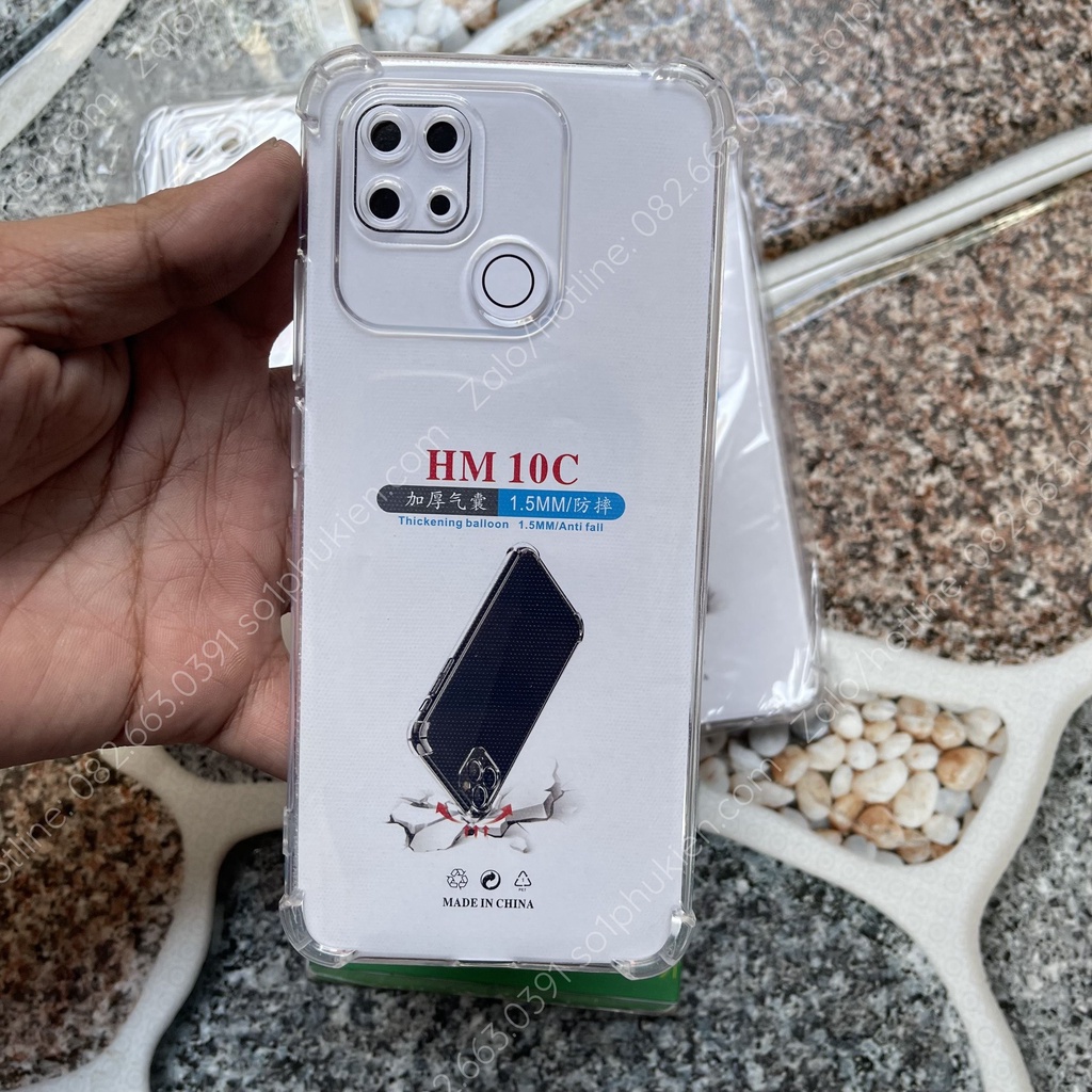 Ốp lưng Xiaomi redmi 10C loại dẻo trong suốt, loại chống sốc bảo vệ camera bền đẹp