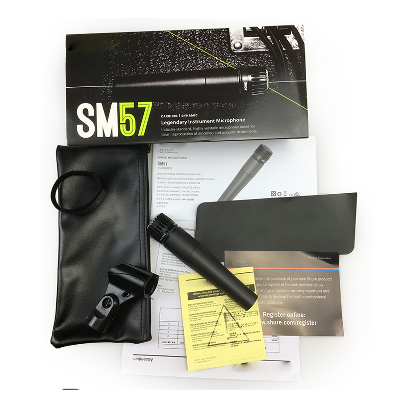 SM57 Instrument Drum Musical-Microphone Mic Dynamic for Guitar Amp, Bass Amp, Saxophone, Trumpet or Drums in stage and studio