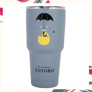 Ly giữ nhiệt TOTORO xám và Batman Đen  tặng kèm ống hút (Mẫu Độc)