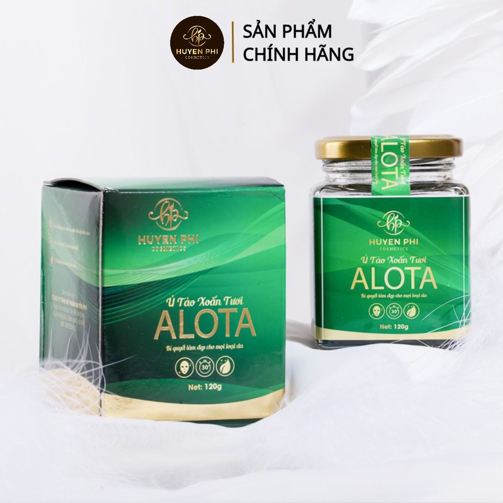 Mặt nạ tảo xoắn tươi Huyền Phi trọng lượng 120g Alota giúp dưỡng da mặt giúp trắng da cấp ẩm trẻ hóa làn da mờ thâm