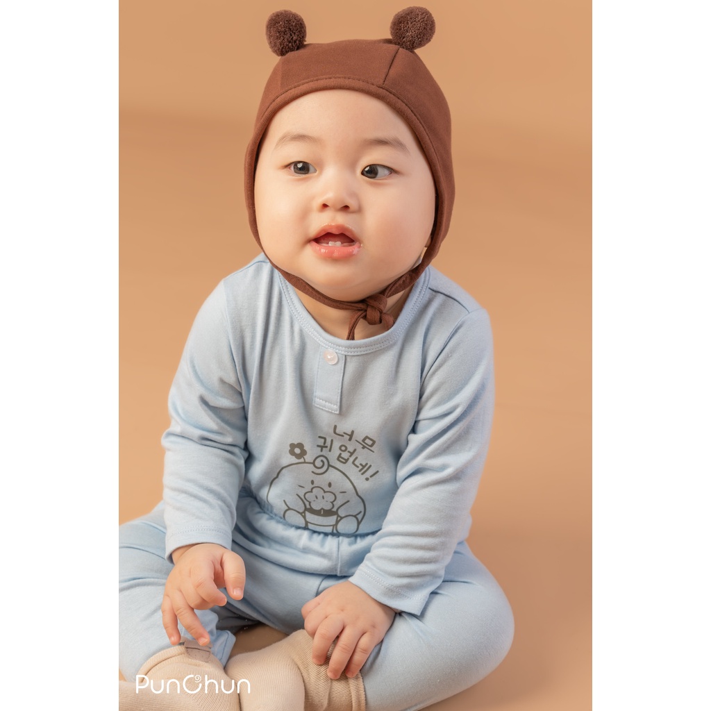 Punchun bộ dài tay raglan cho bé, dành cho bé từ 3 tháng 5 tuổi AW22D2205