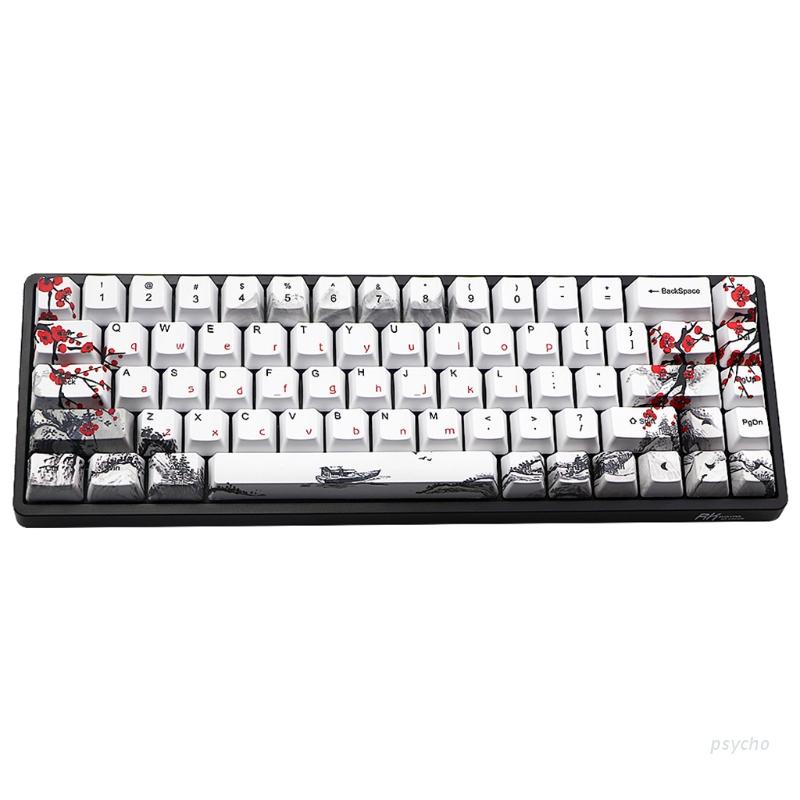 Bộ 68 phím OEM in hình hoa anh đào cho bàn phím K6 IFG68 TADA68 EK820 RK83 SK68K7