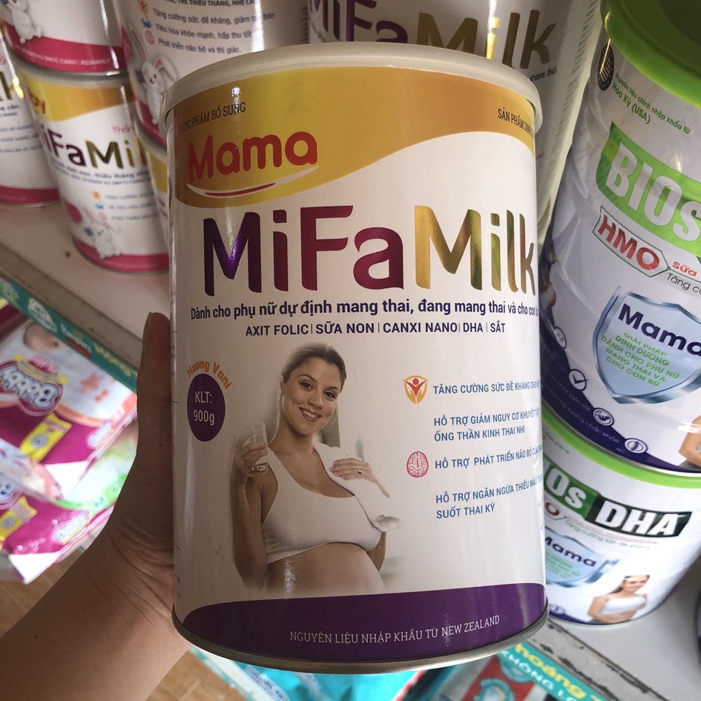 Sữa Bột Mifamilk Mama Cho Bà Bầu Và Sau Sinh Lon 900g