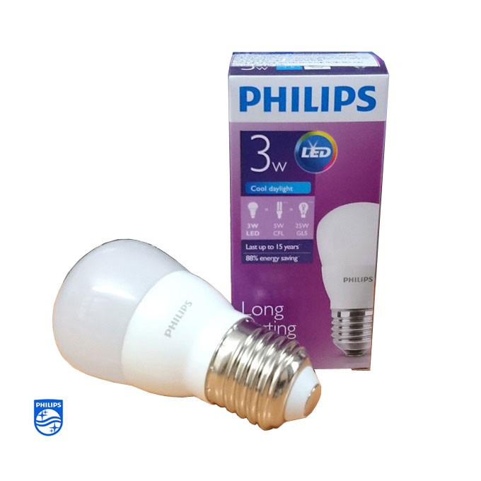 Bóng đèn Philips LED 3W  E27 P45 - Ánh sáng trắng / Ánh sáng vàng