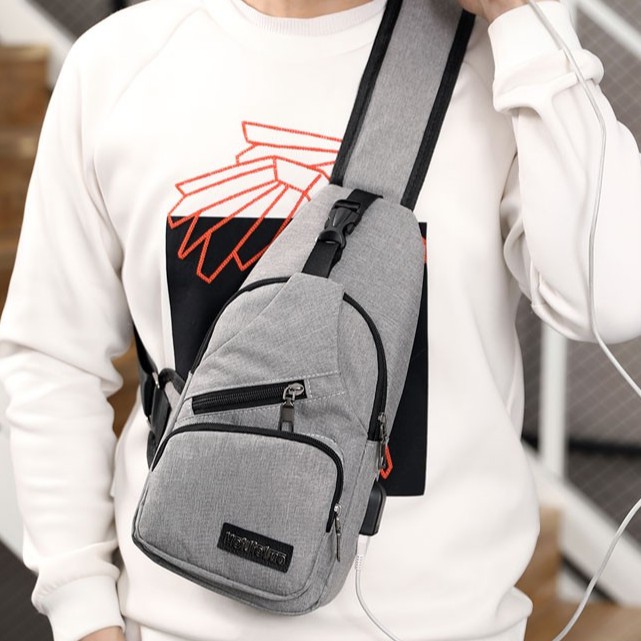 Túi Đeo Chéo KATEZA01 Túi Nam Chất Vải Canvas Thiết Kế Cổng Sạc USB Tiện Dụng KATEZA | BigBuy360 - bigbuy360.vn