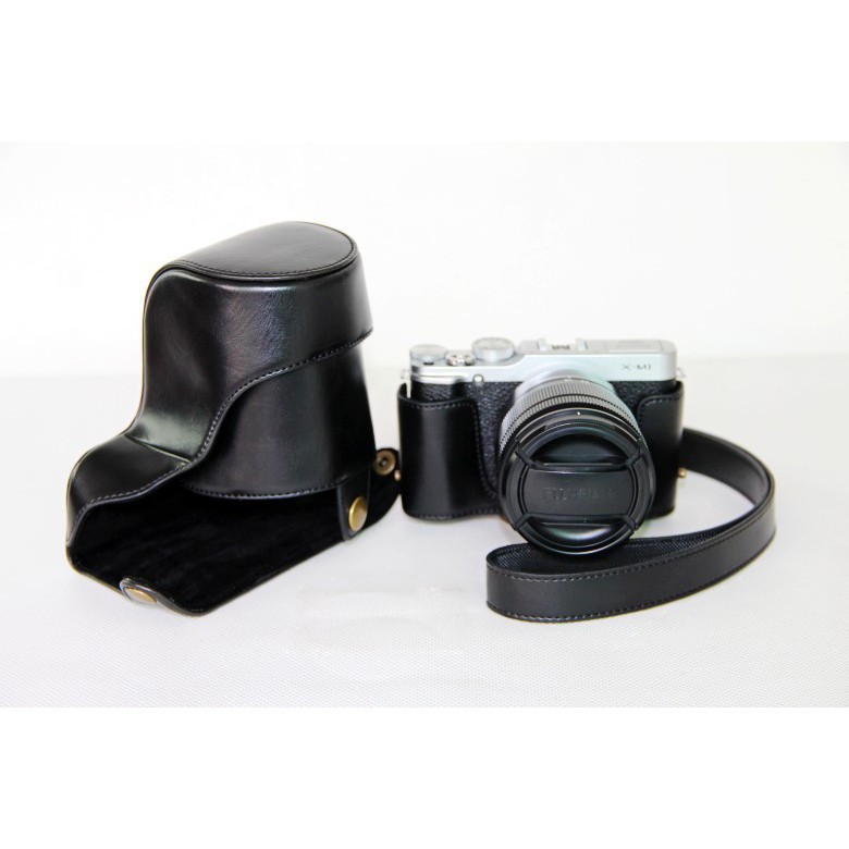 Bao Da Pu Bảo Vệ Máy Ảnh FujiFilm Fuji XA3 Với Ống Kính 16-50mm