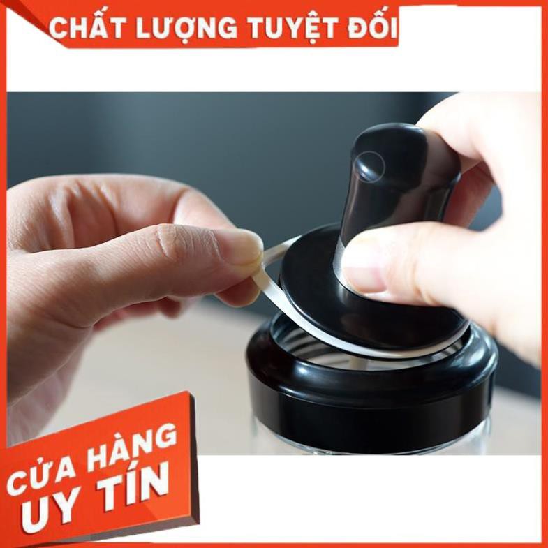 [Hàng loại 1] Hủ đựng gia vị kèm muỗng, lọ đựng gia vị thủy tinh có nắp thìa