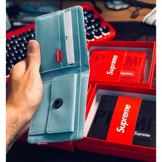 [🔥Cao Cấp] Bóp Ví Supreme Gấp Logo_Sup_Chìm SS19