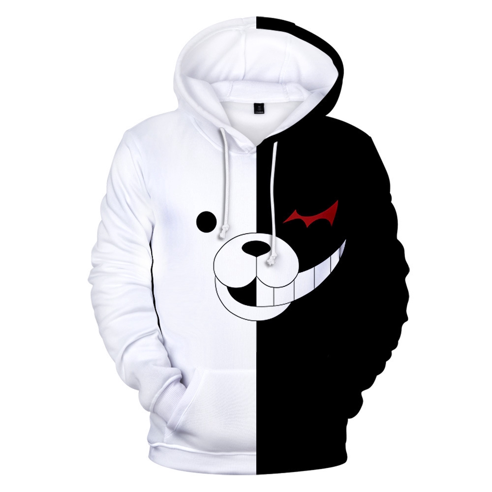 Áo Khoác Hoodie Hình Gấu Monokuma Trắng Và Đen Trong Game Danganronpa: Trigger Happy Havoc Trên Hệ Máy PSP