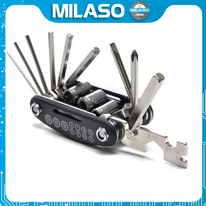 Dụng cụ đa năng MILASO dụng cụ sửa chữa đồ dùng, xe đạp đa năng 16 món tiện dụng HG-001210