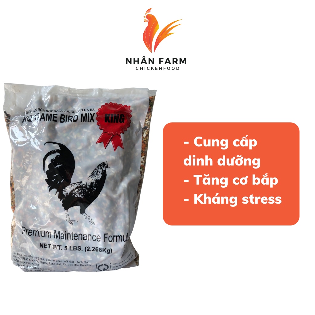 Thức ăn gà đá, Ngũ cốc cho gà đá KQ Game Bird Mix King gói 2KG