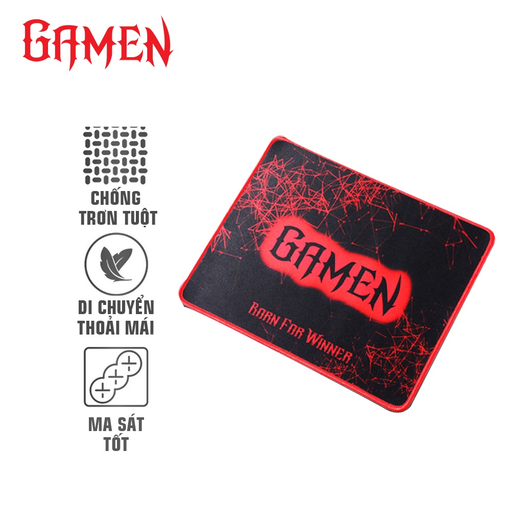 Tấm lót chuột Gamen GP-L bàn di chuột kiểu dáng gaming kích thước lớn 35 x 28 cm