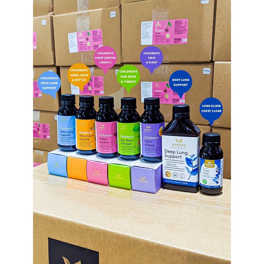 Siro Harker Herbal Children's bổ phổi, tăng đề kháng, giúp bé ăn ngon 150ml - 250ml