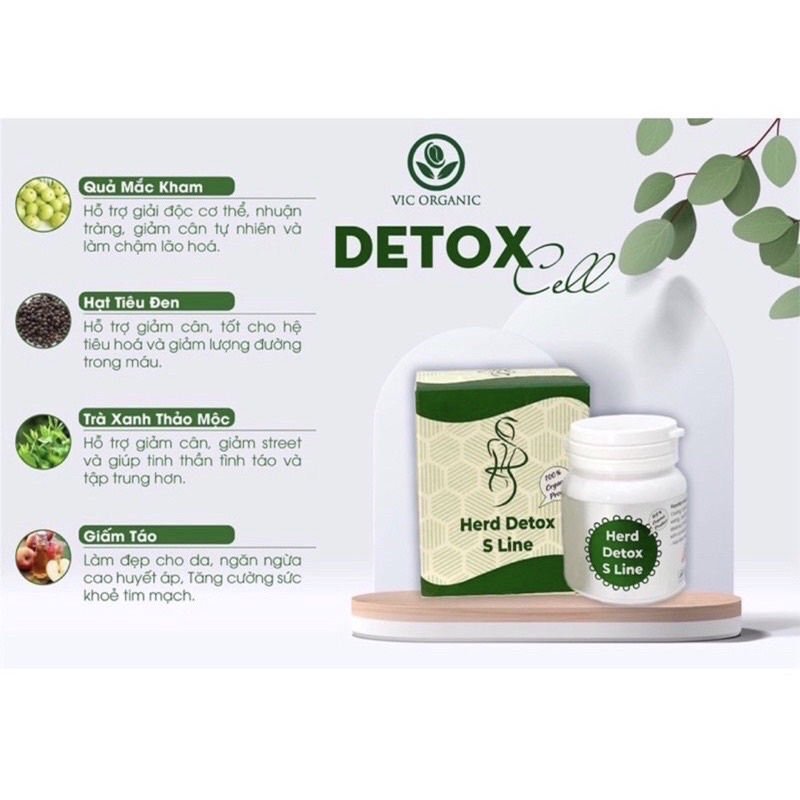 Detox Cell Hỗ Trợ Giảm Mỡ Bụng Dr.Eo Herb Detox S Line chính hãng