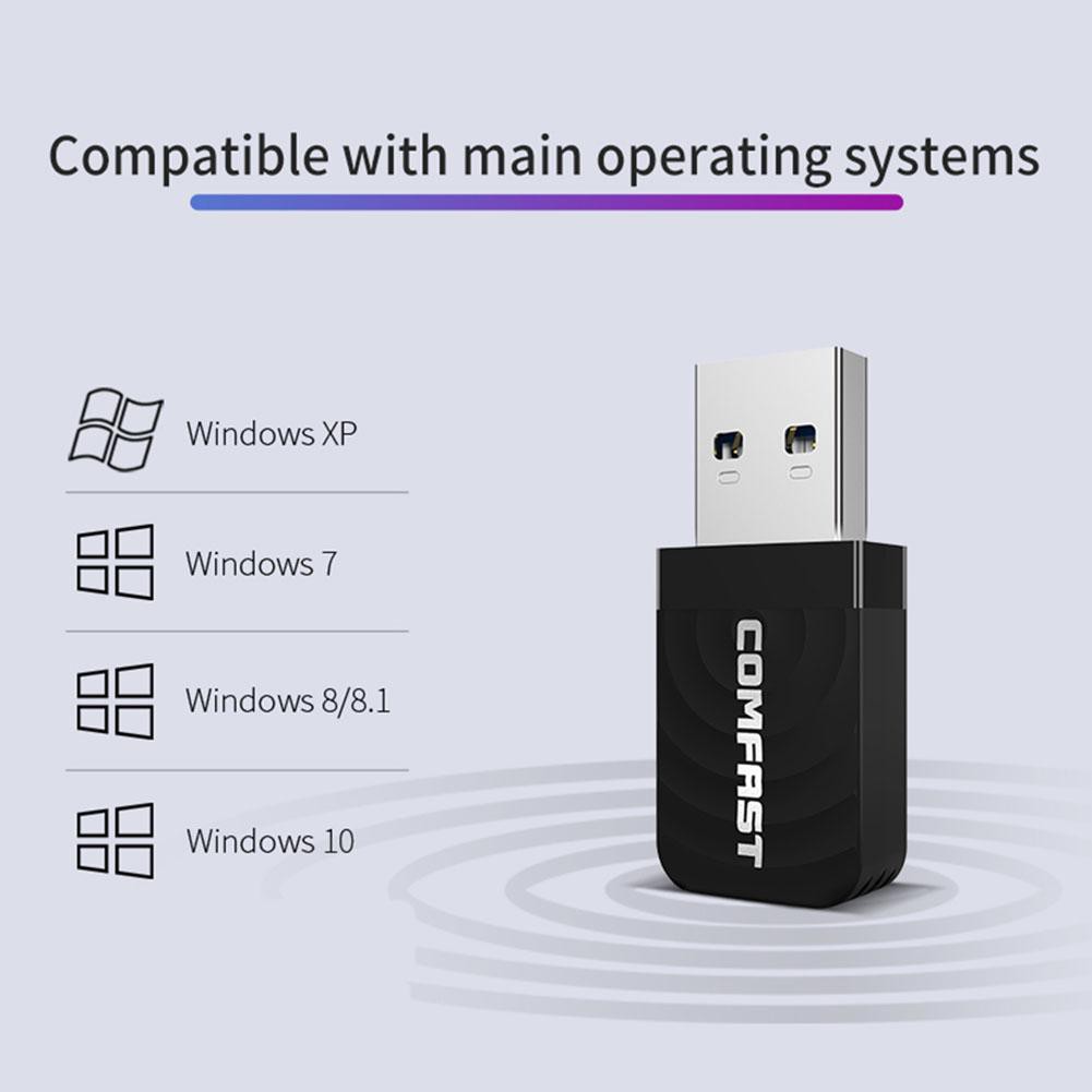 Usb Wifi Không Dây 1.13 Comfast 1300mbps 802.11 B / G / N