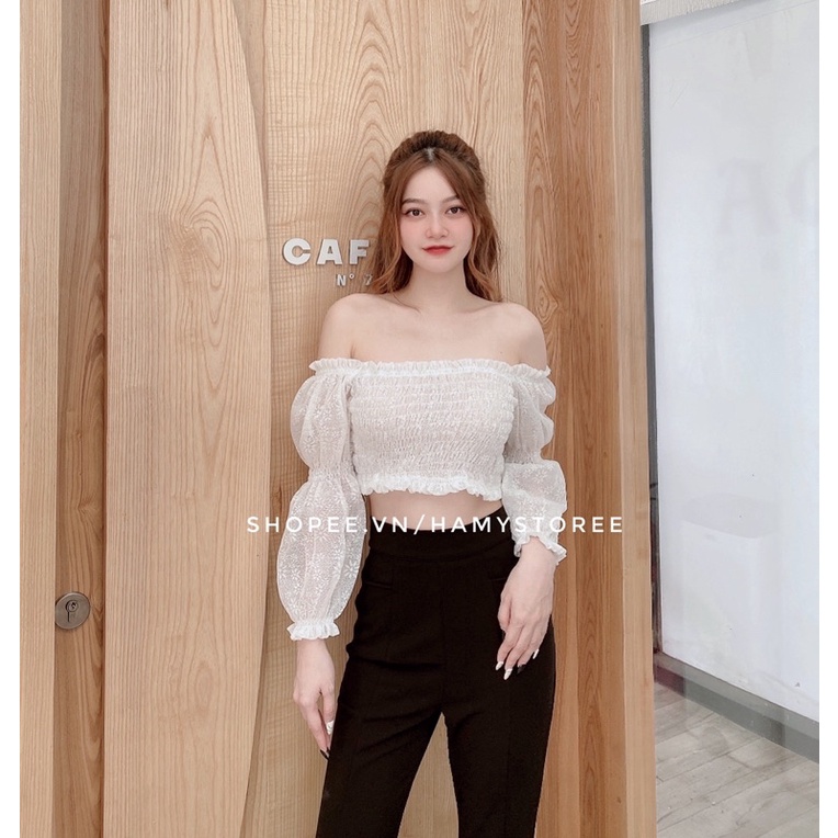 ELLY TOP - ÁO TRỄ VAI REN HOA CỰC ĐẸP