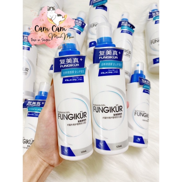 125ML XỊT TR/Ị NẤM ALKIN FUNGIKUR CHÓ MÈO CHAI LỚN