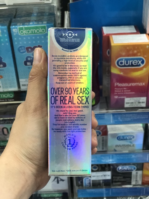 Bao cao su Durex Invisible (CHÍNH HÃNG) - BCS siêu mỏng, giúp cảm giác yêu chân thực