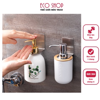 Giá đỡ chai lọ dầu gội đầu, móc treo dầu gội đầu móc treo chai sữa tắm dán tường siêu chắc inox SUS 304