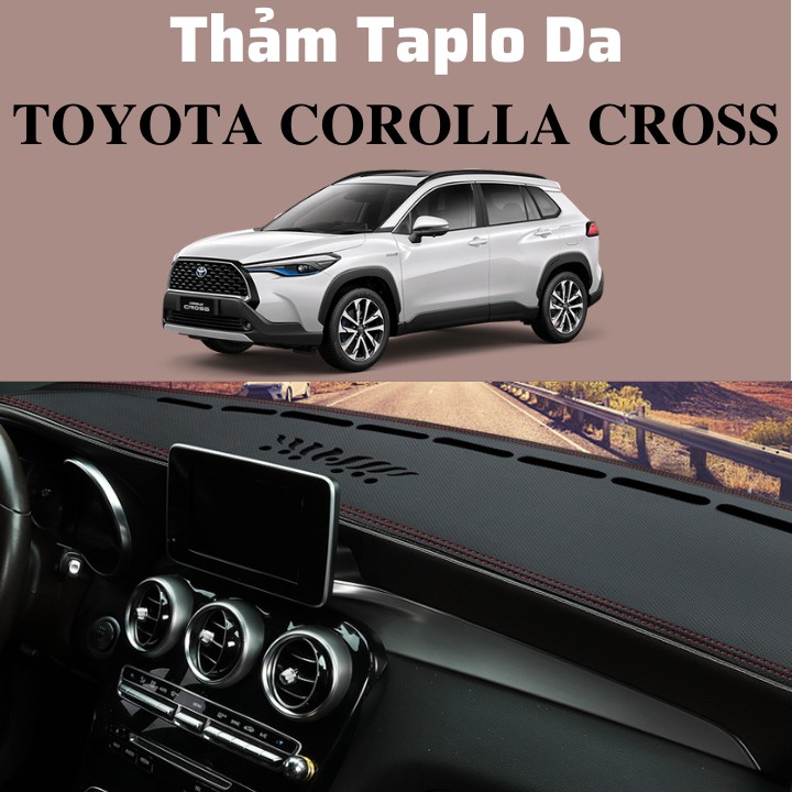 Thảm Taplo Da Vân Carbon Cao Cấp Cho Xe Ô Tô Toyota Corolla Cross - thảm da loại 1