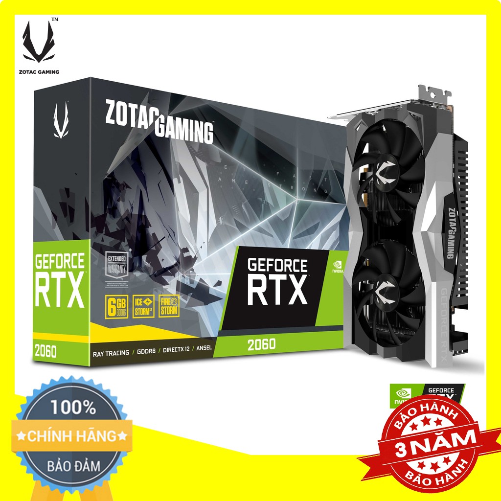 Cạc màn hình VGA ZOTAC RTX 2060 Twin Fan - HÀNG CHÍNH HÃNG
