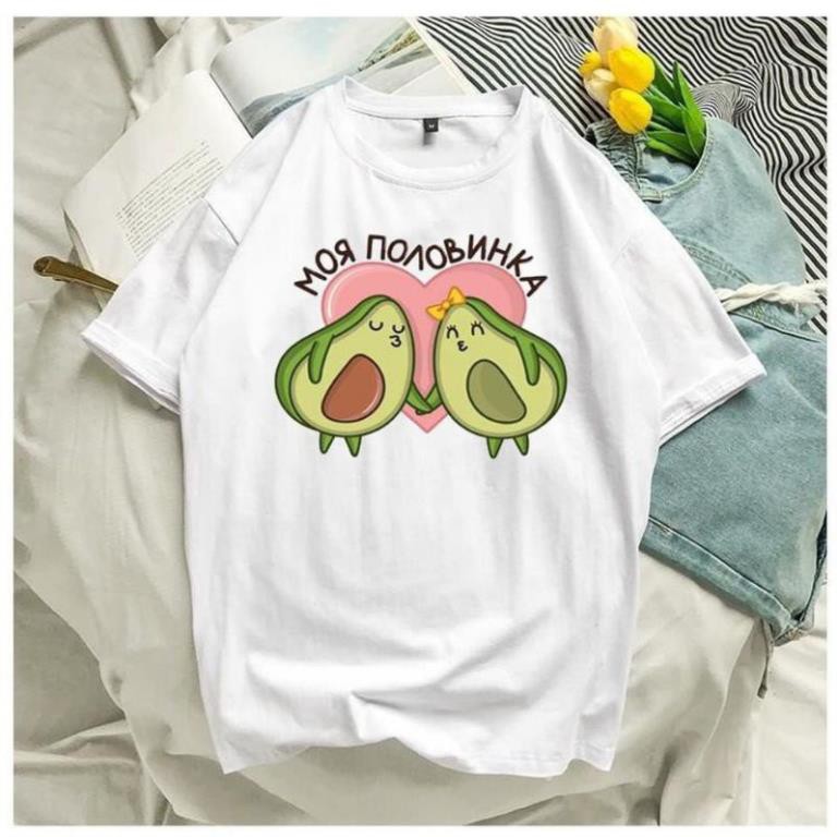 ⚡Áo thun nam nữ unisex Bơ cute ⚡ Phông tay lỡ form rộng chất đẹp mặc đôi , nhóm