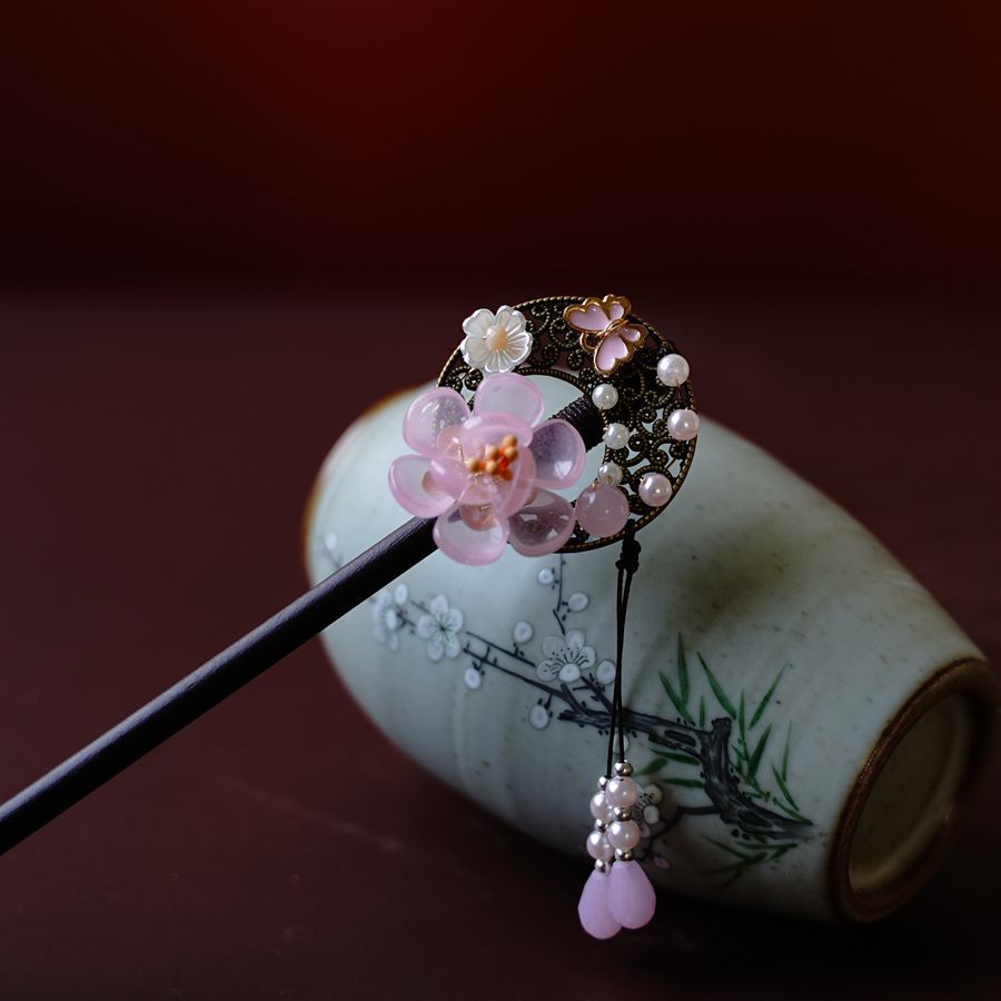 [Hàng Mới Về] Trâm Cài Tóc Đôi Hình Bươm Bướm Phong Cách Dân Tộc Cổ Điển Thời Trang Mùa Hè