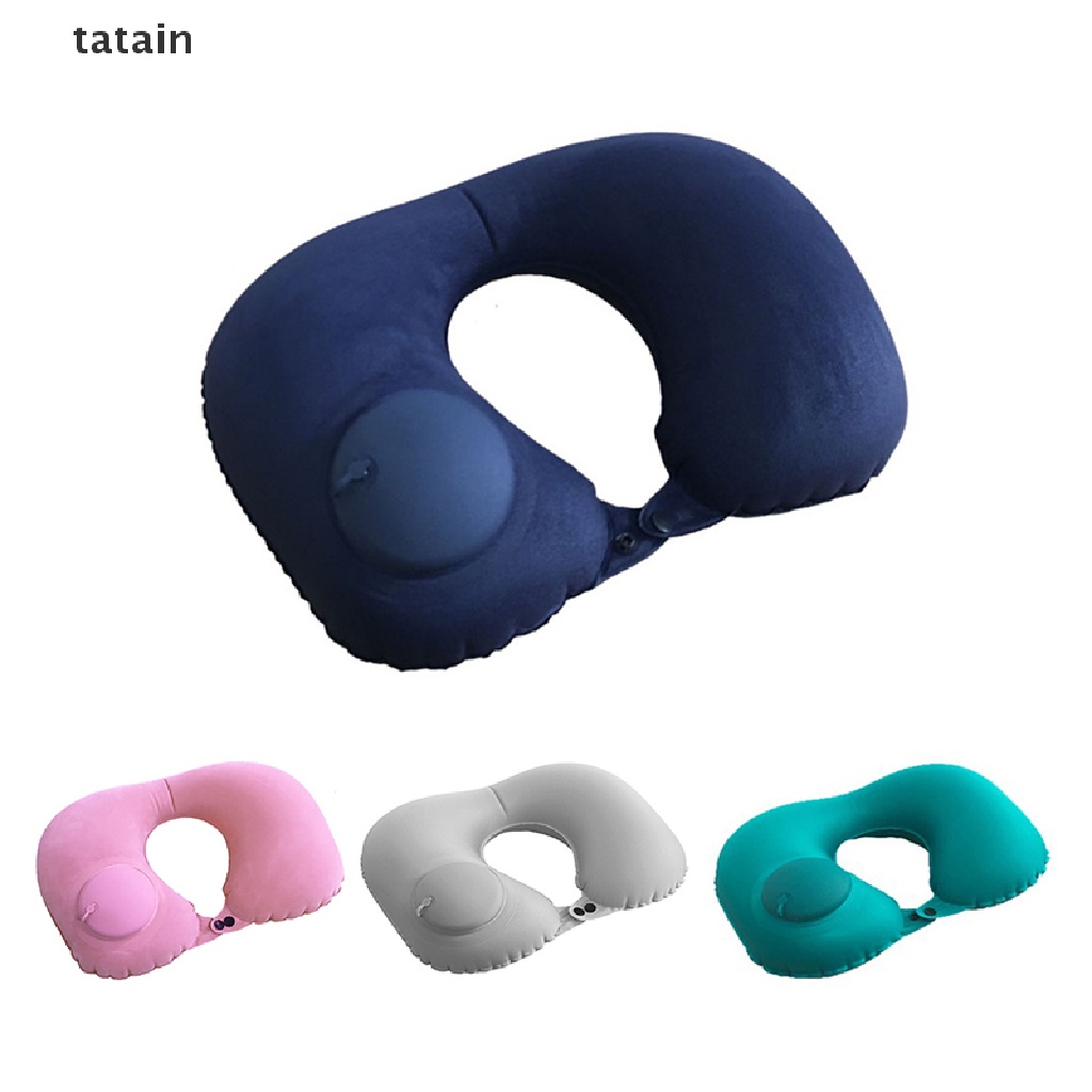 [TAT] U-Shape Travel Pillow Air Inflatable Pillows Folding Press Type Neck Cushion CVX
