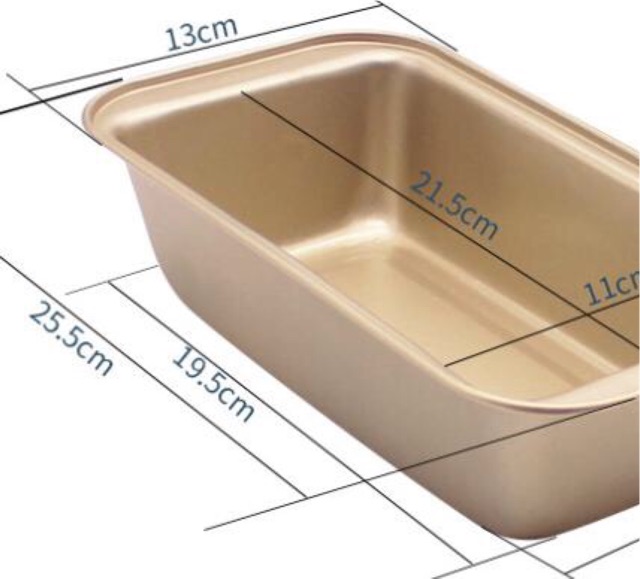 Khuôn loaf chữ nhật chống dính làm bánh mỳ 25cm