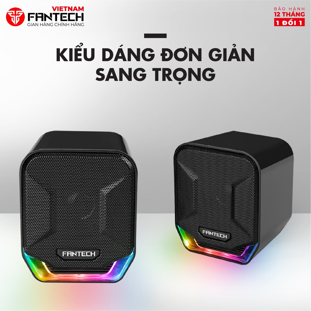 Loa Vi Tính Gaming FANTECH GS202 SONAR Siêu Gọn Nhẹ Dùng Cho Máy Tính, Laptop, Điện thoại - Hàng Phân Phối Chính Hãng