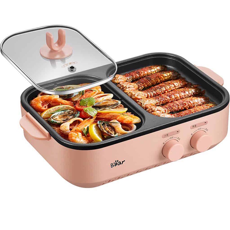 Nồi Lẩu Nướng Đa Năng Mini Bear Chính Hãng Bảo Hành 18 Tháng