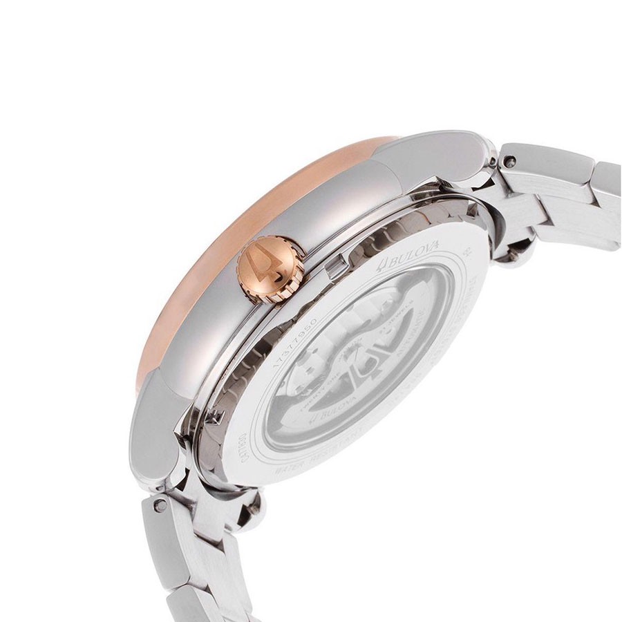 Đồng Hồ Bulova Nam Dây Kim Loại Máy Cơ-Automatic 98A140 - Mặt Nâu (45mm)