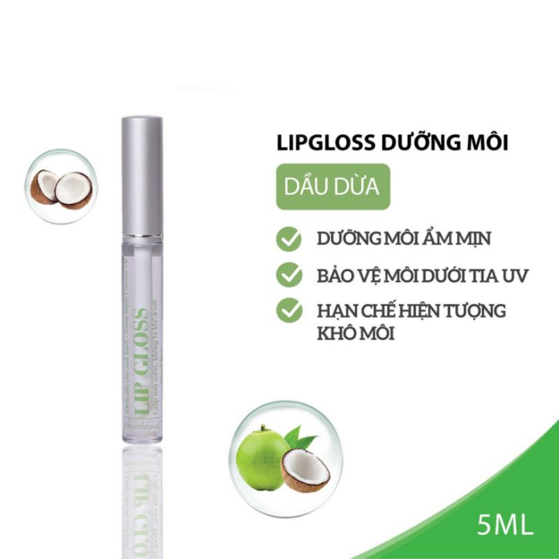 Combo: Mascara Dầu Dừa Milaganics 5ml và Tinh Chất Dưỡng Môi Lip Gloss Milaganics 5ml