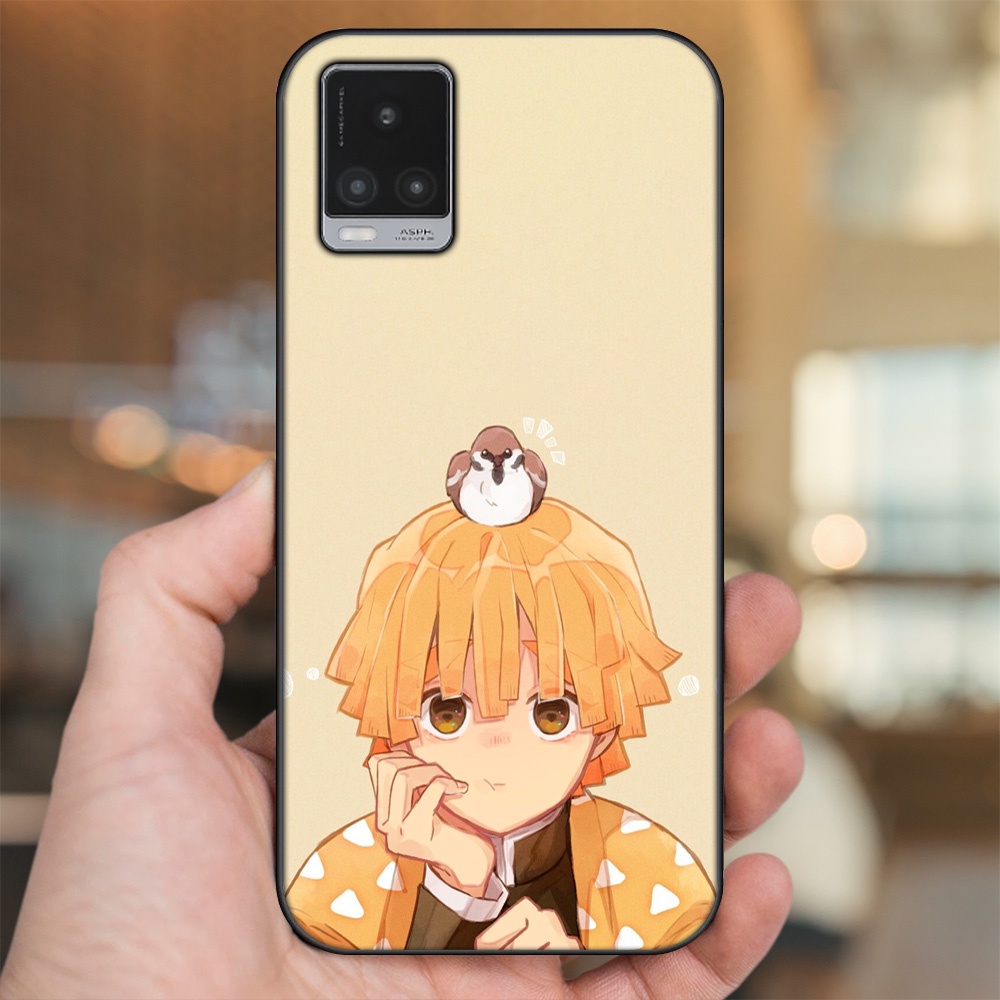 Ốp lưng Vivo V20 viền đen in hình Zenitsu Kimetsu no Yaiba