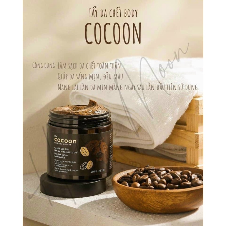 [FreeShip] Tẩy da chết body cafe Cocoon