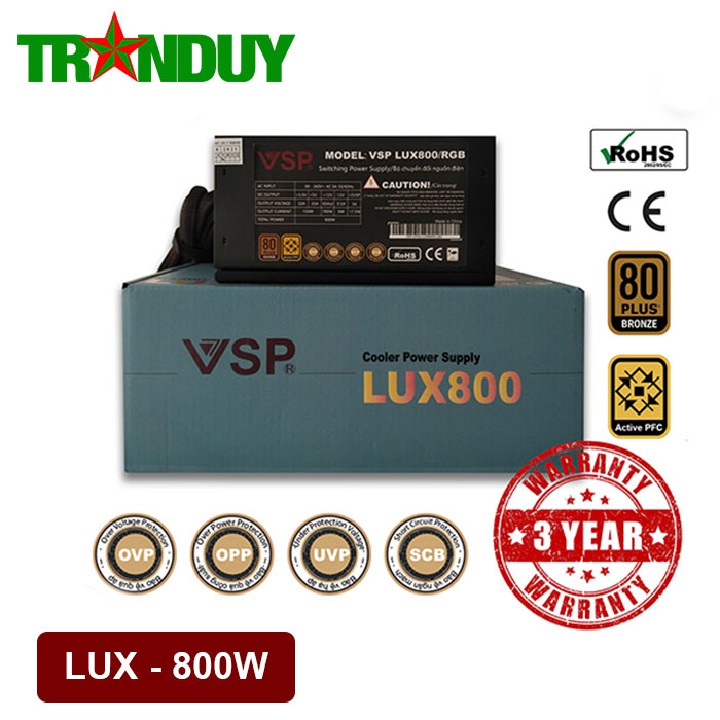 Nguồn VSP LUX 800W LED RGB
