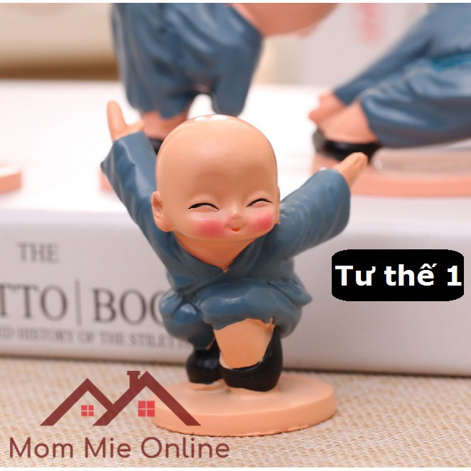 Tượng chú tiểu múa võ trang trí taplo ô tô, bình thủy sinh, tiểu cảnh, quà tặng, làm đẹp không gian nhà, làm việc - D104