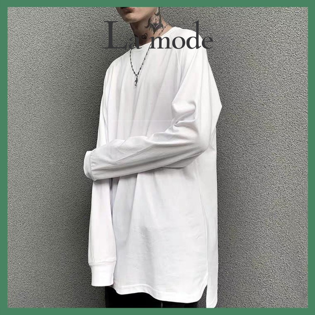 Áo Thun Trơn Dài Tay Xỏ Ngón Long Sleeve Tee Unisex - La mode