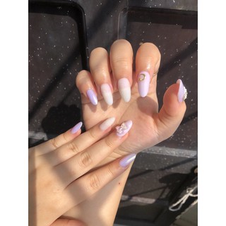 NAIL BOX - Móng úp tiện lợi ( Đảm bảo giống hình, giá rẻ ) - Tím tráng gương mix nhũ lấp lánh