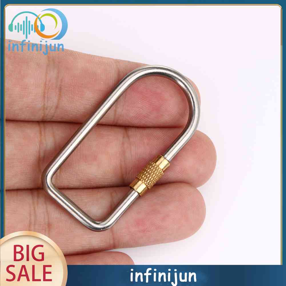 Móc Khóa Carabiner Hình Chữ D Bằng Hợp Kim Titan